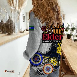 Cowboys Rugby Casual Shirt NAIDOC 2023 Patterns