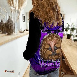 Personalised Australia Virgo Echidna Zodiac Women Casual Shirt Auz Astrology Aboriginal - Purple