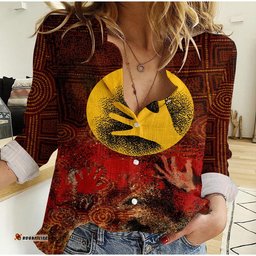 Aboriginal Indigenous Flag Hand Art Casual Shirt