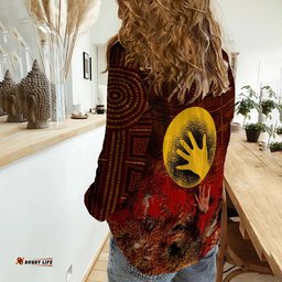 Aboriginal Indigenous Flag Hand Art Casual Shirt