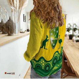 Australia Cricket Aboriginal Pattern Women Casual Shirt