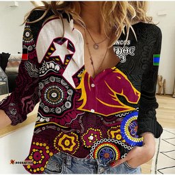 Broncos Rugby Casual Shirt NAIDOC 2023 Patterns