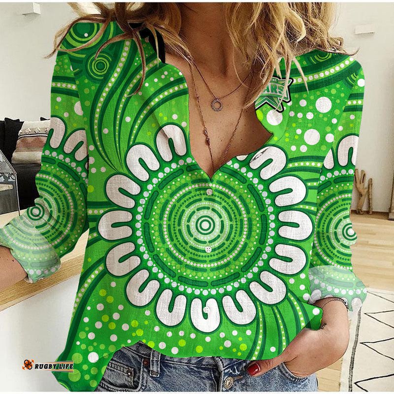 Melbourne Stars Cricket Women Casual Shirt Aboriginal