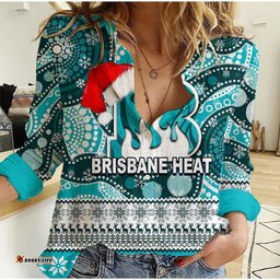 Brisbane Heat Christmas Mix Aboriginal Women Casual Shirt