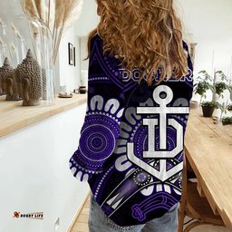 Dockers Football Women Casual Shirt Boomerang Indigenous Dots