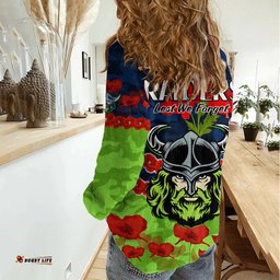 Raiders Rugby ANZAC Women Casual Shirt Lest We Forget