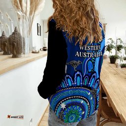 Western Australia State Women Casual Shirt WA Aussie Indigenous Art