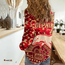 NRL ANZAC 2023 Dolphins Women Casual Shirt Camouflage