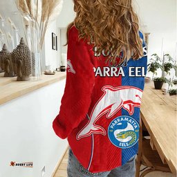 NRL Dolphins Combine Parra Eels Women Casual Shirt Sporty Style