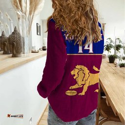 Personalised Brisbane Lions Football 2023 Women Casual Shirt Sporty Maroon Version