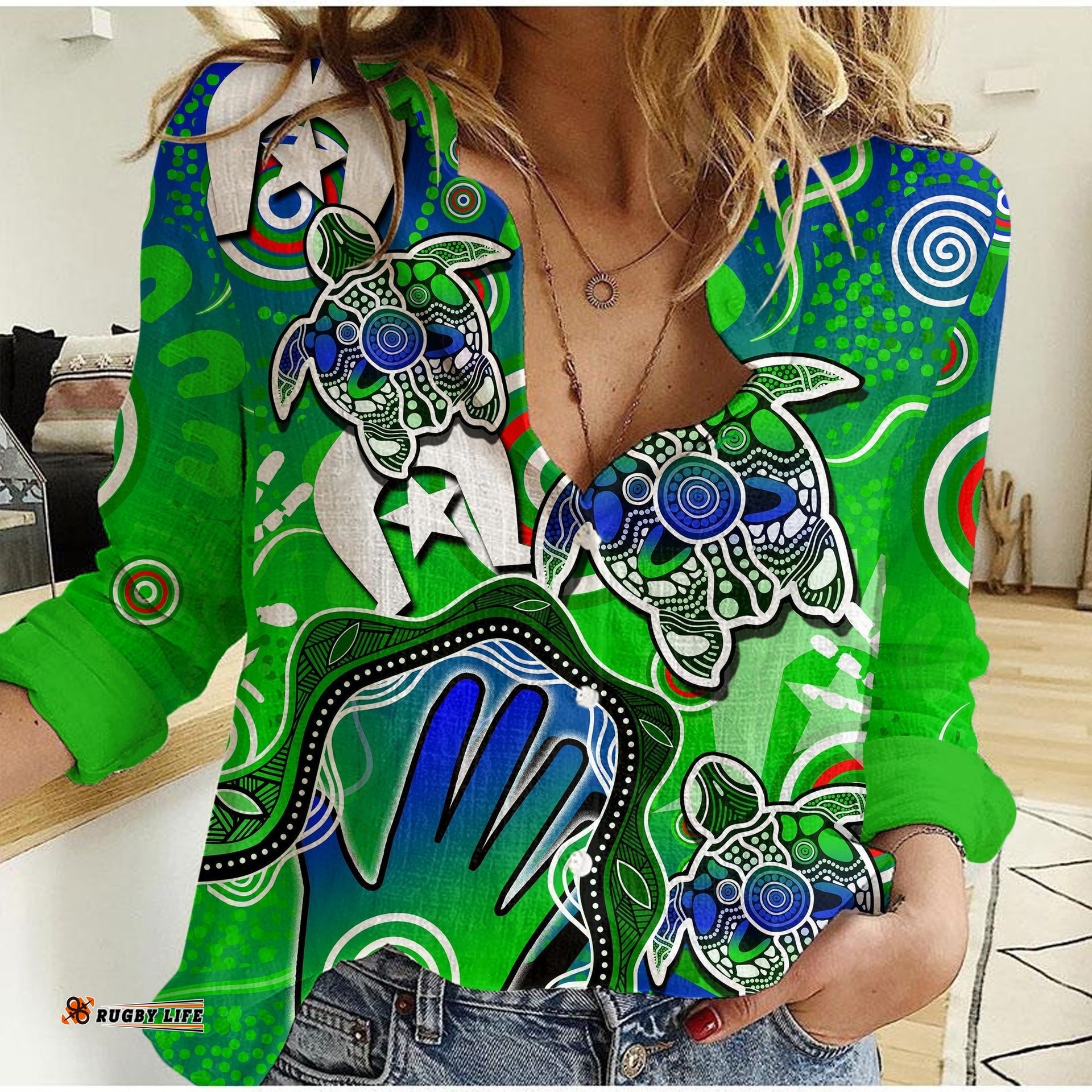 Aboriginal NAIDOC Turtle Casual Shirt Torres Strait Islanders