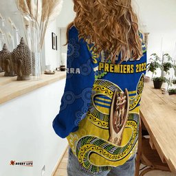 Eels Rugby Women Casual Shirt Parra 2022 Indigenous Proud Premiers