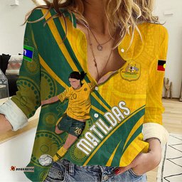 Personalised Australia Soccer Matildas Indigenous Women Casual Shirt Sam Kerr World Cup 2023