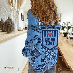 NSW Blues Rugby Women Casual Shirt New South Wales Aboriginal Origin