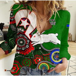 Rabbbitohs Rugby Casual Shirt NAIDOC 2023 Patterns