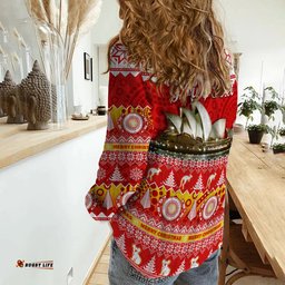 Custom Personalised Australia Women Casual Shirt Sydney Opera House Aboriginal Art Merry Christmas
