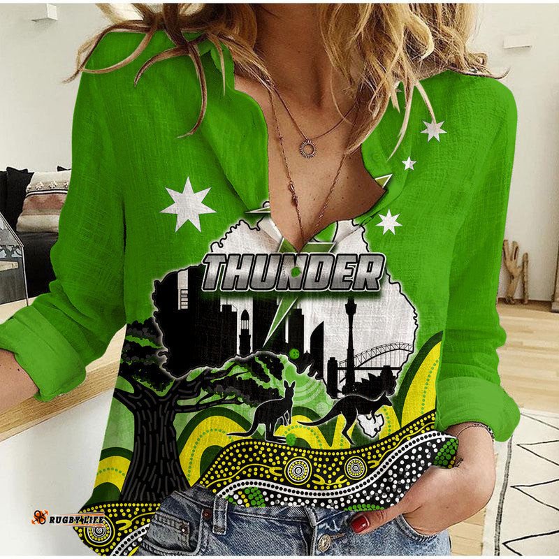 Happy Australia Day- Sydney Thunder Women Casual Shirt