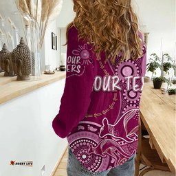 Personalised State Of Origin NAIDOC 2023 Women Casual Shirt Kangaroo Mix Vines - Maroons Style