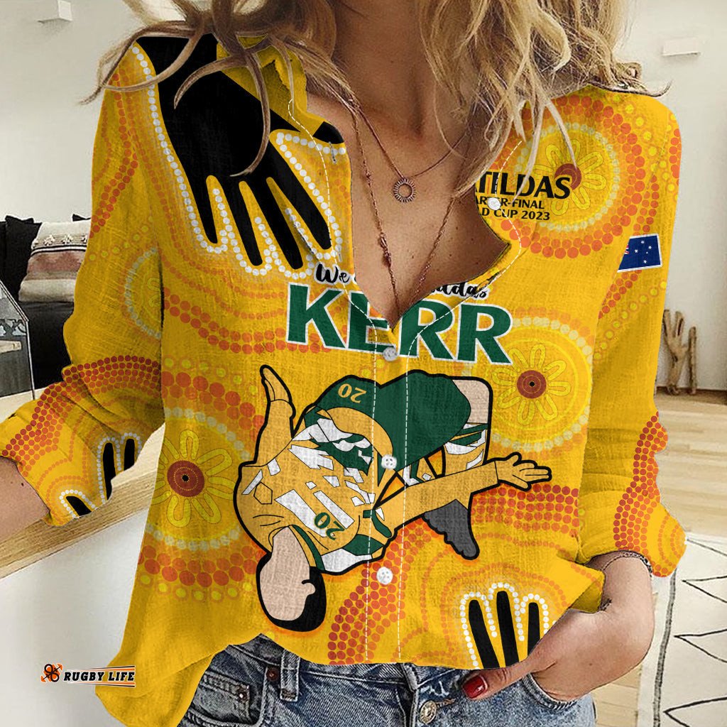 Custom Sam Kerr Matildas Women Casual Shirt Australia Soccer World Cup 2023 Quater-Final