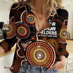 Custom NAIDOC Week 2023 Women Casual Shirt Indigenous Tribal Ver.01