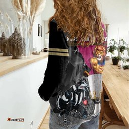Collingwood And Lions Football Women Casual Shirt 2023 Grand Final Magpies Brisbane Together