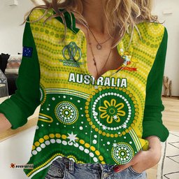 Personalised Australia Cricket Women Casual Shirt Aboriginal 2023 Go Champions World Cup
