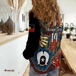 Custom Text And Number Australia NAIDOC Week 2023 Women Casual Shirt For Our Elders Indigenous