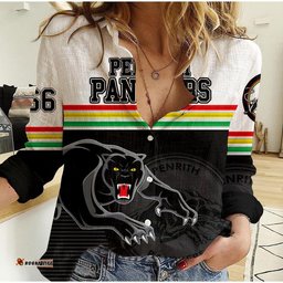Custom Personalised Penrith Panthers Retro 1966 Casual Shirt White