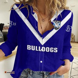 Bulldogs Rugby 2023 Women Casual Shirt Canterbury Bankstown Go Dogs