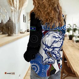 Western Bulldogs Football NAIDOC Week Women Casual Shirt Indigenous