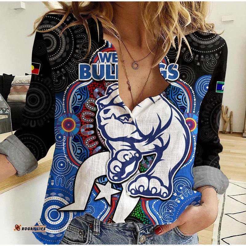 Western Bulldogs Football NAIDOC Week Women Casual Shirt Indigenous