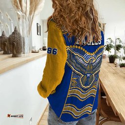 Eagles Football Women Casual Shirt West Coast 1986 Aboriginal Sporty Style