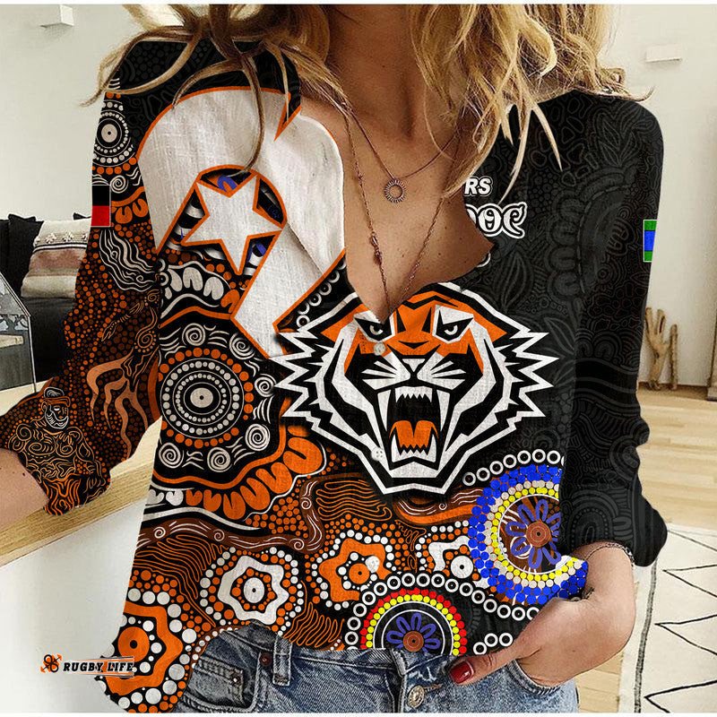Tigers Rugby Casual Shirt NAIDOC 2023 Patterns