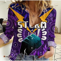 Custom Personalised Storm Rugby Women Casual Shirt Indigenous With Thunder Go Storm