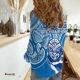 Blues Super Rugby Women Casual Shirt Kahurangi Go Champions 2023