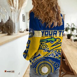 Custom Personalised Eels Rugby Casual Shirt Aboriginal Simple