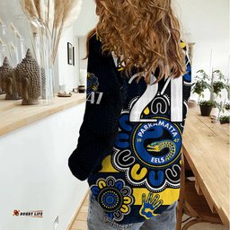 Custom Personalised NRL Parramatta Eels Rugby Women Casual Shirt Eels 1947 Aboriginal
