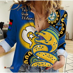Eels Rugby NAIDOC 2023 Women Casual Shirt For Our Elders Aboriginal