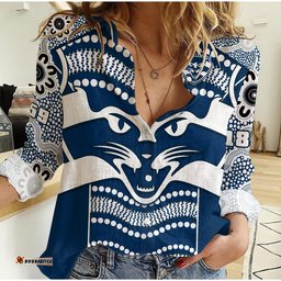 Cats Football Women Casual Shirt Geelong 1859 Indigenous Sporty Version