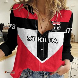 Personalised St Kilda Football 2023 Women Casual Shirt Saints 150th Anniversary Sporty Style
