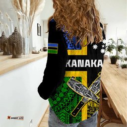 Australian South Sea Islanders Flag Style Women Casual Shirt