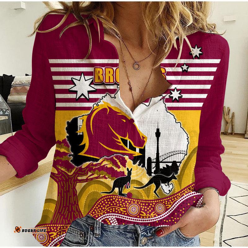 Broncos Rugby Casual Shirt Australia Day Style