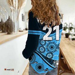 Custom Personalised Waratahs Rugby Women Casual Shirt NSW Red Waratahs Indigenous