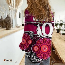 Maroons Rugby Women Casual Shirt Aboriginal Queensland State of Origin