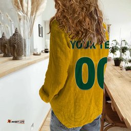 Custom Personalised And Number Australia Jillaroos Rugby Casual Shirt Women World Cup 2022