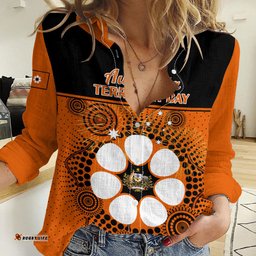 Personalised 1 July Australia Territory Day Women Casual Shirt Aboriginal Pattern