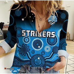 Adelaide Strikers Women Casual Shirt Gradient Aboriginal Dot Painting