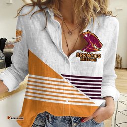 2023 Brisbane Broncos NRL Women Casual Shirt No1