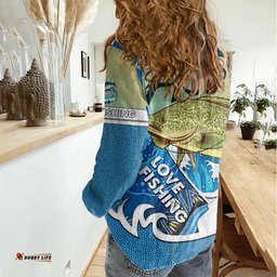 Australia Fishing Women Casual Shirt Love Fishing Murray Cod In Aboriginal Art Patterns