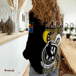 Collingwood Football NAIDOC 2023 Women Casual Shirt Magpies For Our Elders Indigenous Art